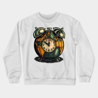 Global Alarm Clock Crewneck Sweatshirt